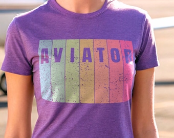 Camiseta de aviador: Camiseta de piloto para mujer, regalo de aviación