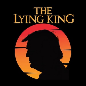 The Lying King Sticker/Anti Trump Magnet/Anti MAGA Holographic Sticker/No Kings In America/No Dictators/Protect Democracy/Liberal Decal