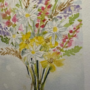 Cartões de felicitações Desenhos em aquarela inspirados na natureza