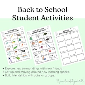 Back to School Student Activities BUNDLE, Ice Breaker Games, New School ...