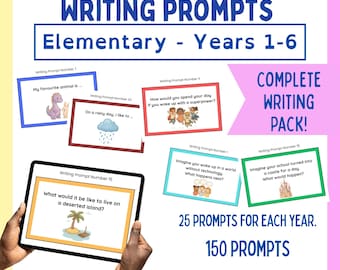 BUNDLE! 150 Writing Prompts, Creative Writing For Fun, Creative Writing, Home or School, PDF Instant Download Printable