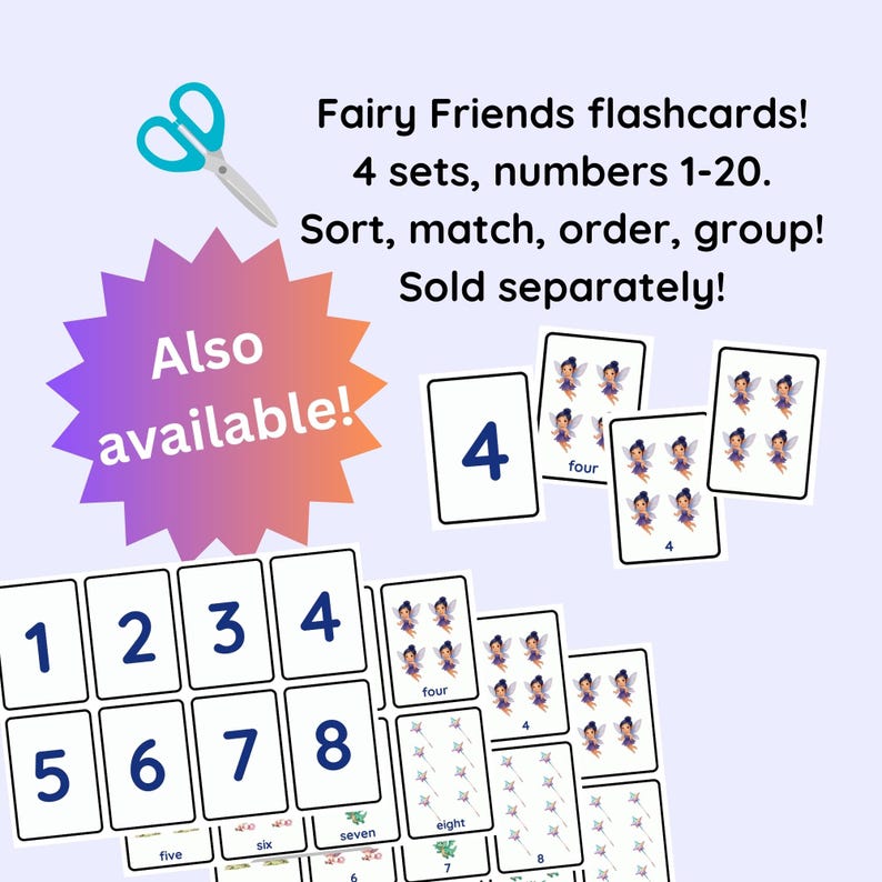 Friends Count Worksheet Fairy Friends Count and Color Activity Worksheets for Preschool and ...