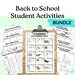 Back to School Student Activities BUNDLE, Ice Breaker Games, New School ...