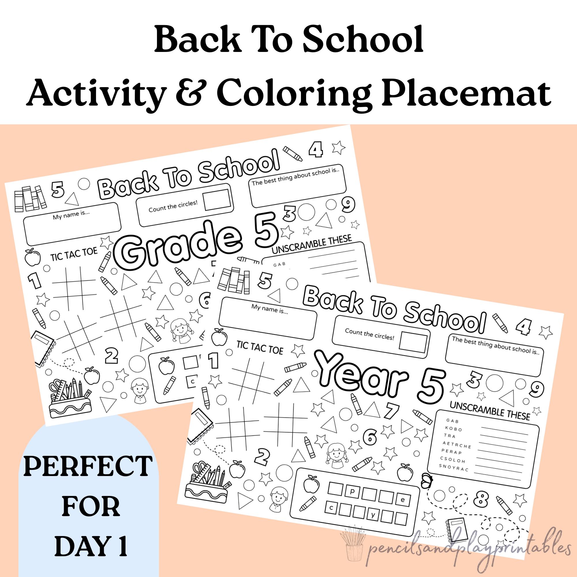 Back To School Year 5 Activities