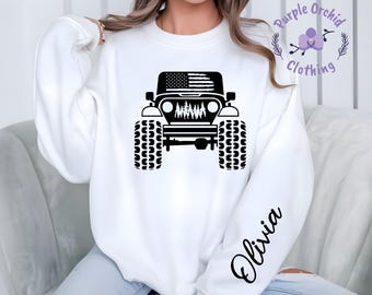 American Offroad Sweatshirt, USA Flag 4WD