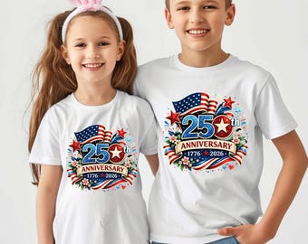 America 250 Years of Freedom Kids Shirt, USA 250th Anniversary Boy and Girl Shirt
