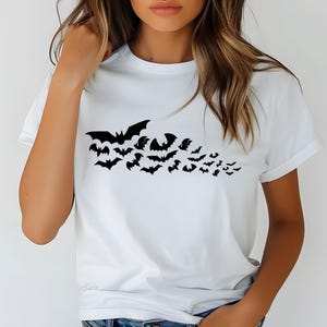 Retro Gothic Bat Shirt: Dark Art Halloween Tee