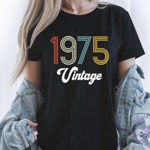 Vintage 1975 Shirt, Birthday Tee, 50th Birthday Gift, Vintage 1975 Shirt, 50th Birthday, 50th Birthday Gift, 1975 Classic Shirt, Retro 1975