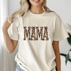Leopard Mama Tee, Mothers Day Gift, Mama Shirt, Retro Mama Shirt, Leopard Mama Shirt, Leopard Print Mama Shirt, Gift for Mom, New Mom Shirt