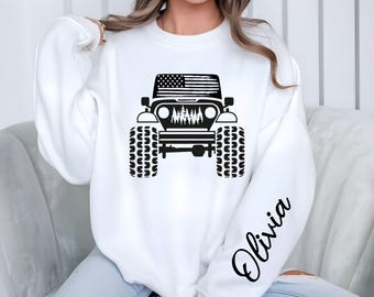 American Offroad Sweatshirt, USA Flag 4WD