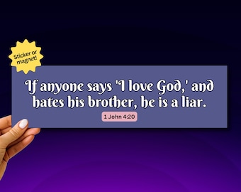 Christian Bumper Sticker Bible Verse Car Magnet Cute Scripture Religious Vehicle Decal Faith-Based God Gift Anti-Trump Inspirational Jesus