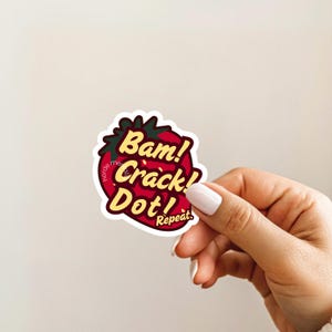 Bam Crack Dot Repeat Mahjong Sticker Decal for Mah Jongg Mahjongg Lovers Gift Cute Mahj Jokes Vinyl Laptop Decal Funny Mah-Jongg Accessory