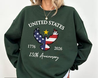 250th Year of America Anniversary SweatShirt USA 250 Years Celebration Sweater US 1776-2026 Semiquincentennial Independence Day FOJ Shirt