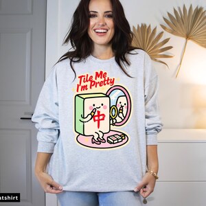 Sudadera divertida de Mahjong para amantes del Mahjongg, suéter para mujer, ropa, camiseta gráfica de Mahj Tile, lindo juego de Mah-Jongg americano para chicas, colores cómodos