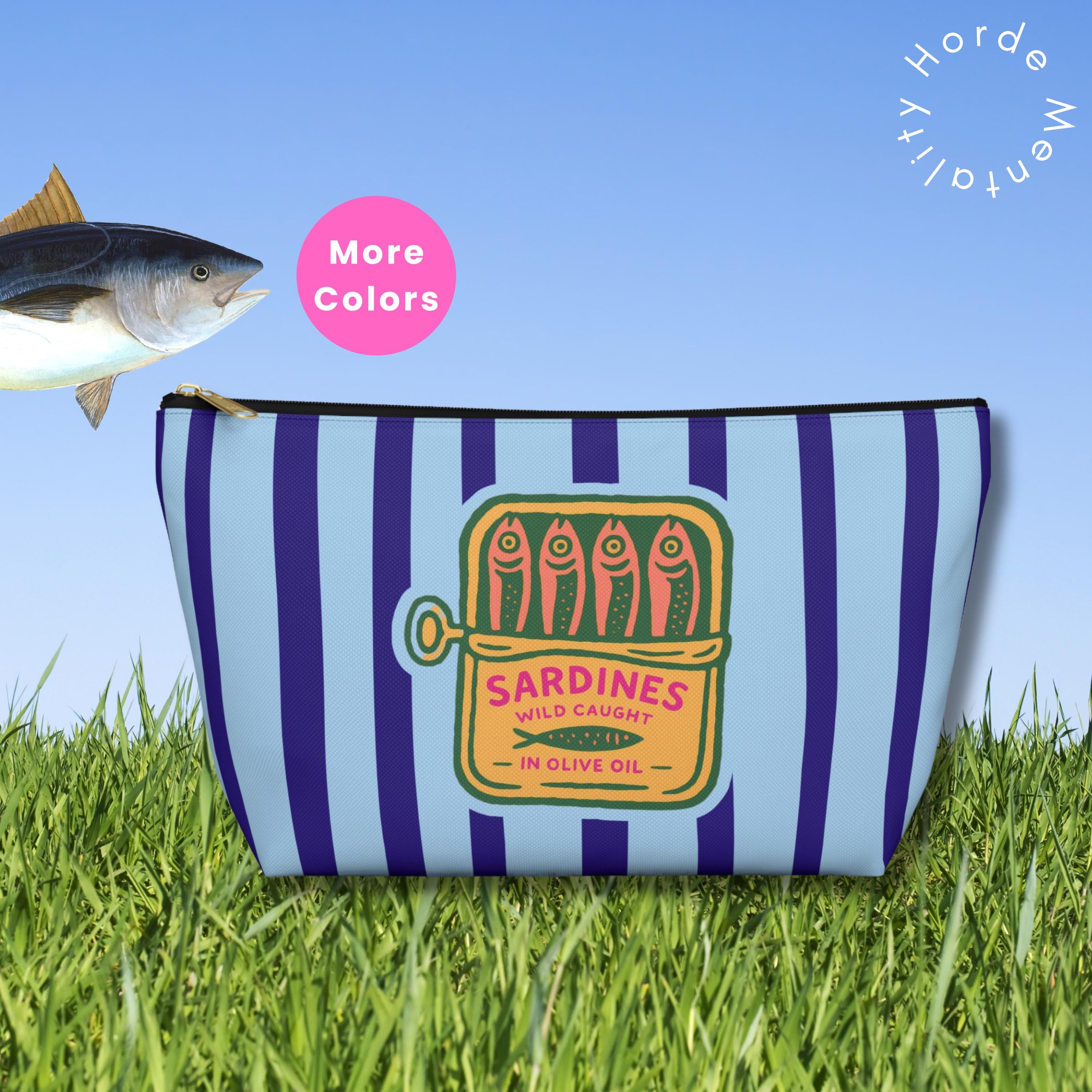 Sardinen-Make-up-Tasche, Bunt Bedruckt – Lustige Kosmetiktasche Für Reise & Alltag