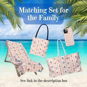 Mahjong Beach Towel Print Mahjong Tile Pattern Mah Jongg Tile Design Mahjong Lover Gift Idea Mahjong Accessory Mah Jongg Mahjong Gamer Gift zdjęcie 7