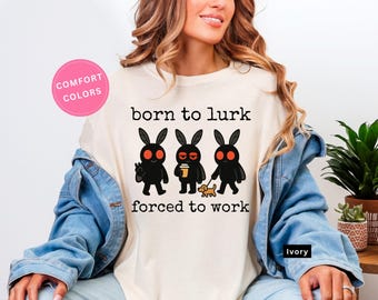 Funny Mothman Comfort Colors Shirt Cryptid Graphic Tee Mothman Folklore T Shirt for Cryptid Lover Spooky Shirt Goth Paranormal Humor Gift