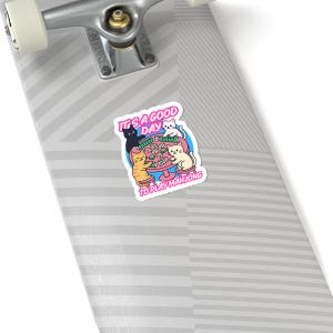 It's a Good Day to Play Mahjong Sticker Cute Mahjongg Themed Vinyl for Mah-Jongg Lover Tile Game Night Decal Gift Funny Cats playing Mahjong image 6