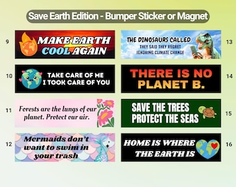 Funny Environmental Awareness Bumper Sticker Climate Change Car Decal Save Planet Bumper Magnet Recycle Compost Message Protect Earth Decor