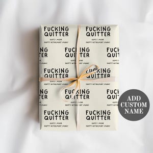 Carta da regalo divertente per la pensione, personalizzabile con nome, felice pensione, carta da regalo personalizzata, umorismo per adulti, parolacce, rotolo di carta per colleghi.
