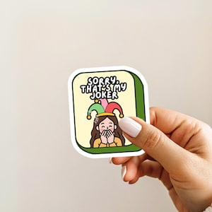 That&#39;s my Joker Funny Mahjong Sticker Cute Mah Jongg Sticker Decal for Mahjongg Lovers Gift Mahj Jokes Vinyl Laptop Decal Mah-Jongg Game