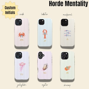 Custodia per telefono Fisherman Core personalizzata, custodia per telefono Clean Girl Estetica personalizzata con nome, regalo per amanti del mare, spiaggia, mare, soldi vecchi, iPhone Cottage Core