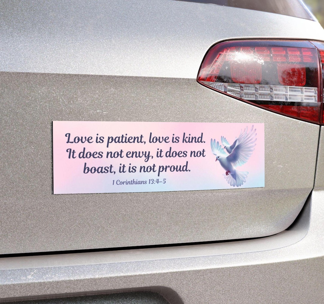 Christian Bumper Sticker Bible Verse Car Magnet Cute Scripture ...