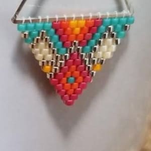 Triangle beaded earrings
