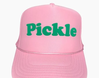Pickle Puff Print Hat, Pickle Trucker Hat, Pickle Caps