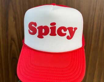 Spicy Puff Print Hat, Spicy Trucker Hats, Spicy Caps