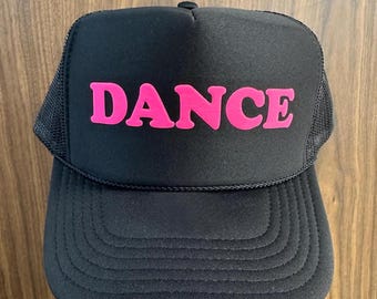 Dance Puff Print Trucker Hat, Dance Hat, Dance Caps