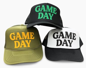 Game Day Puff Print Trucker Hat, Game Day Hat, Game Day Caps