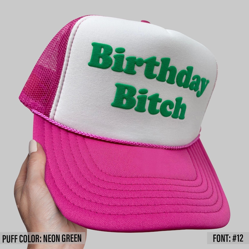 Puff Print Trucker Cap, Custom Foam Trucker Hats, Personalized Foam Trucker Hats, Custom Caps, Custom Hat, Trucker Hats, Trucker Caps image 10