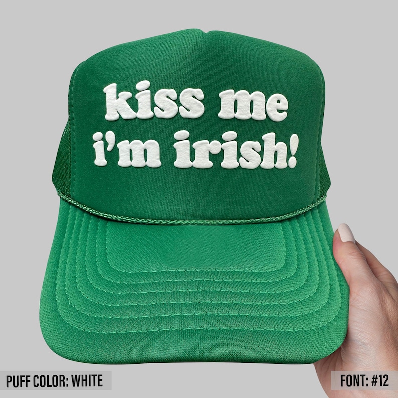 Puff Print Trucker Cap, Custom Foam Trucker Hats, Personalized Foam Trucker Hats, Custom Caps, Custom Hat, Trucker Hats, Trucker Caps image 5