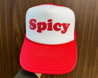 Spicy Puff Print Hat, Spicy Trucker Hats, Spicy Caps