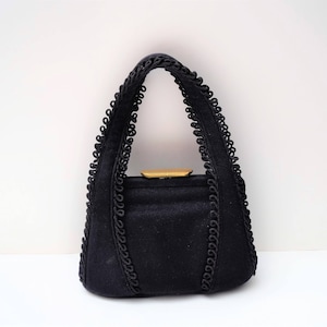 Vintage 1940s Milgrim Jolles Original Wool Blue Kelly Bag Purse | Rare Jolles Original