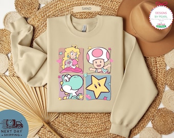 Mario Princess Girls Shirt, Princess Peach Mario Shirt, Princess Peach T-Shirt, Super Mario Shirt, Mario Group Birthday