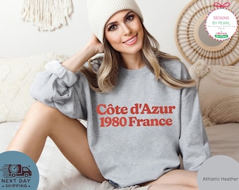 French Riviera Shirt, Côte d'Azur, France Travel Tee, Coastal Aesthetic, Retro Graphic Tee, French Vacation, Mediterranean