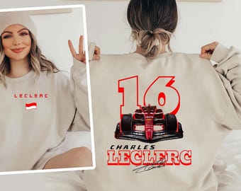 Charles Leclerc Formula One Sweatshirt, F1 Shirt, F1 Two Sides Shirt, Charles Leclerc Shirt, Charles Leclerc F1 Shirt, Charles Leclerc 16