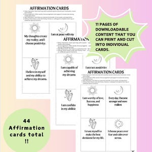 Everyday affirmation cards