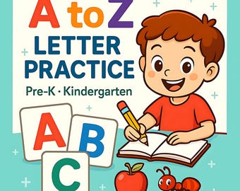 Cahier d'exercices sur le traçage de l'alphabet de A à Z et les sons des lettres | Préscolaire et maternelle PDF