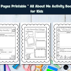 All About Me Activity Book | Back to School Printable Worksheets for ...