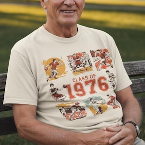 Class of 1976 Pee-Chee retro sports style Unisex Garment-Dyed T-shirt for 50th reunion