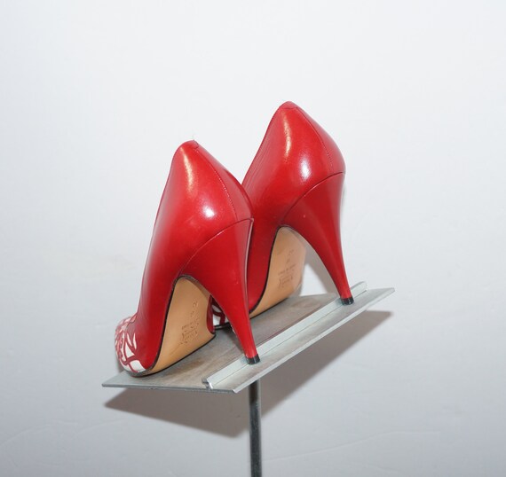 Vintage 1980s Bally Pumps / 80s Bally Italian Red… - image 9