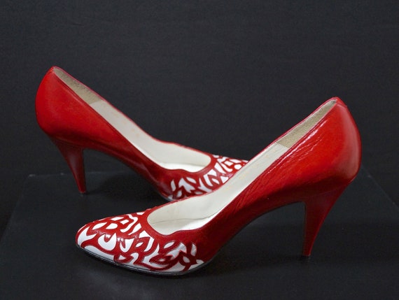 Vintage 1980s Bally Pumps / 80s Bally Italian Red… - image 3