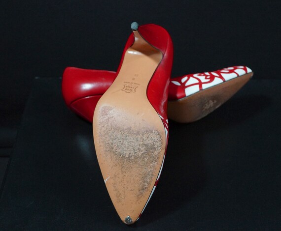 Vintage 1980s Bally Pumps / 80s Bally Italian Red… - image 8