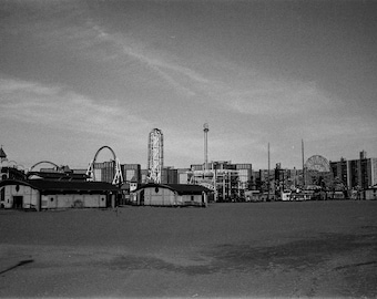 Coney Island Rides - 35mm Film Photography Print, NYC Wall Art