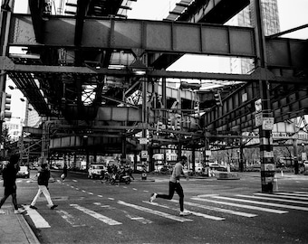Queensboro Plaza – wydruk fotografii filmowej 35 mm, sztuka ścienna w Nowym Jorku