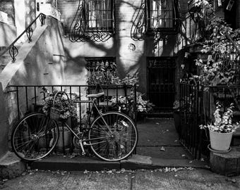 Bicycle in Brooklyn - 35mm Film Photography Print, NYC Wall Art