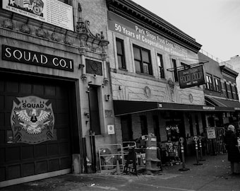 Park Slope Fire Station & Food Co-Op - 35mm Film Photography Print, NYC Wall Art